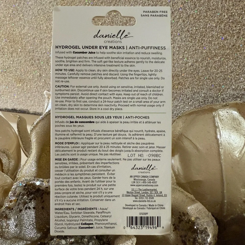 Danielle Hydrogel Under Eye Masks - Black - Picture 4 of 4